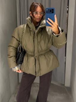Fashion Glossy Padded Jackets Women's Drawstring Zipper Stand Collar Thicken Coats 2026 New Ladies Winter Solid Color Outwear