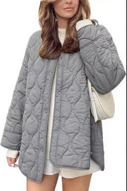 New Fashion Autumn Winter Women's Solid Color Long Sleeve O-neck Single-breasted Quilted Jackets Male Casual Trendy Simple Coats