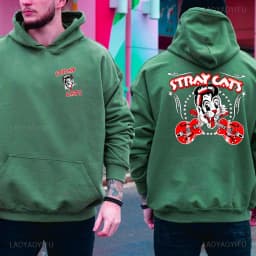 2025 New Hoodies Stray Cat Brian Setzer Lee Rocker Slim Jim Phantom Men Retro Aesthetic Hoodie Funny Tops Men's Clothing