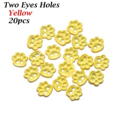 20pcs Mini Buttons DIY Doll Clothes Metal Buckle Bear Foot Style Buckles for 1/6 Doll Clothing Sewing Accessories Holes Buttons
