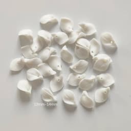 50pcs Handmade Ceramic Flower Material White Color Porcelain Floral Hair Accessories For DIY Jewelry Make Parts