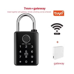 Tuya Smart Door Lock Fingerprint Padlock Password APP Card Key Unlock 7mm 10mm Smart Padlock Waterproof Electronic Lock