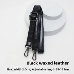 New Yu Black Leather Bag Strap Single Shoulder Crossbody Bag Long Strap School Bag Backpack Accessories Women's Bag Belt