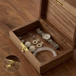 Solid Wood Jewelry Box Walnut Ring Earring Storage Display Boxes Luxury Women's Bracelet Jewelry Packaging Box with Lock