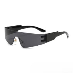 Future Oriented Y2K New Fashionable One-piece Sunglasses, Surround Style Sports Punk Sunglasses