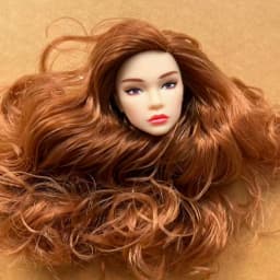 1/6 Coffee Beige Superwhite Skin Doll Heads Candy Color Hair Heads Collective Female Doll Figure Toys