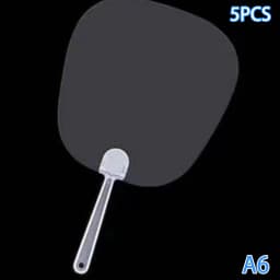 5Pcs Plastics Transparent Blank Fan Children DIY Stage Performance Hand Fan Decor For DIY Craft Make Hand Graffiti Fan