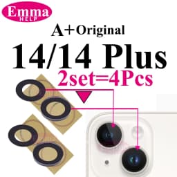 2Set Original Sapphire Back Camera Lens Glass for iPhone 16 15 14 13 12 Pro Max Mini Replacement Parts