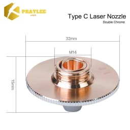 Praylee All Types Laser Nozzles Single/Double Layers Dia.28/D32mm for Raytools Precitec WSX HSG Bodor HANS Fiber Cutting Machine