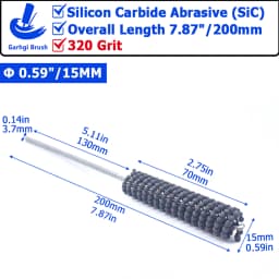 320Grit Cylinder Hone Ball Brush Tool Silicon Carbide Metal Engine Valve Guides Deburring Carbon Removal Crosshatching Polishing