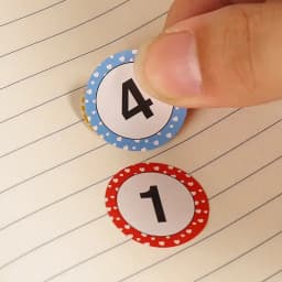 5pcs/Bag Number 1-50 Color Circular Adhesive Sticker -1 Inch Waterproof Code Number Label Clothing Size Label