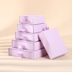 24pcs Jewelry Packaging Boxes Cardboard Drawer Jewelry Gift Display Box Bulk 8x8x2.5cm Rings Earrings Necklaces Thick Paper Box