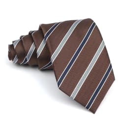 Men's Polyester 8cm Ties Vintage Navy Blue Striped Paisley Pattern Jacquard Weave Necktie Business Wedding Party Accessory Gift