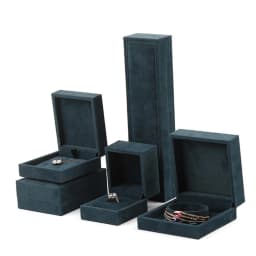 Quality PU Green Velvet Ring Pendant Jewelry Packaging Box Jewelry Storage Box Bracelet Necklace Organizer Gift Box