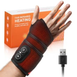 36pcs LED Beads 660&850nm Red Light Heating Belt Ankle Guard Band 3 Levels Heating and Vibration Ankle Wrap Foot Protection Tool