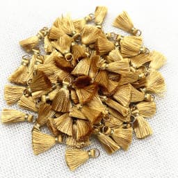 100/50Pcs 20mm Mini Metal Hanging Ring Tassel Trim Pendant DIY Craft Jewelry Handmade Earrings Decor Materials Fringe Trim