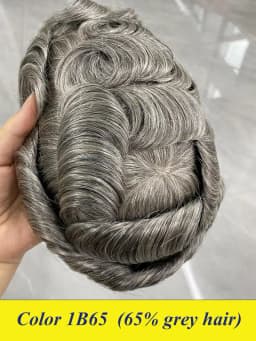 Bond--Male Hair Prosthesis Mono Lace,PU Front And NPU Back Men's Wig Durable Men's Capillary Prothesis 100% Natural Wigs For Men