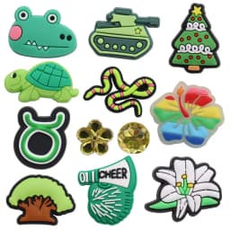 1-12Pcs PVC Tank Turtle Beautiful Flower Sandals Shoe Charms Buckle Clog Kids Shoe Decoration Fit DIY Backpack