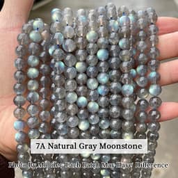 Natural Blue Flash Moonstone Beads High Quality Round Loose Spacer Gemstone For Jewelry Making Diy Bracelet Necklace Accessories
