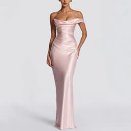 New One Shoulder Satin Women 's Maxi Dress Cowl Neck Ruched Waist Bodycon Dresses Summer Woman Formal Evening Party Vestidos