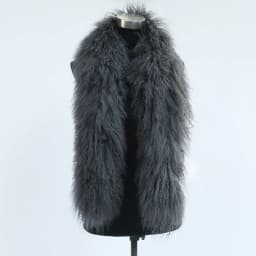 Luxurious 130cm Mongolian Lamb Fur Scarf Elegant Winter Accessory with Soft Touch