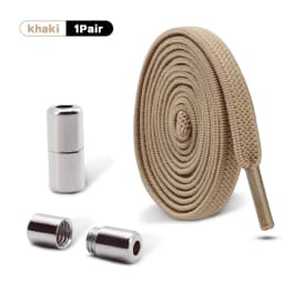 Elastic Laces Sneakers No Tie Shoe Laces Capsule Lock Shoelaces Without Ties Kids Adult 0.6cm Flat Shoelace for Shoes