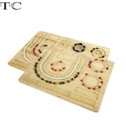 Diy Wood Beaded Tray Solid Wood Jewelry Board Bracelet Anklet Necklace Pearl Tray Bracelet Design Bead Tray
