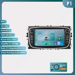 Android Autoradio AI Carplay For Ford Focus Fusion Mondeo S/C-MAX Mondeo Galaxy Transit Connect Kuga multimedia 7"7862 Car radio