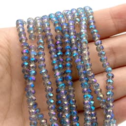 2 3 4 6 8mm Austria Faceted Crystal Beads Rondelle Loose Spacer Bracelets Earring DIY Glass Beads for Jewerly Making