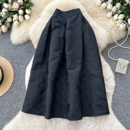 Chic Vintage Elegant jacquard slim High Waist Straight Skirt Korean Streetwear Autumn women clothing