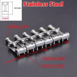 1 Set 10.5MM/10.8MM/11.3MM Stainless Steel / Titanium Alloy (TC4) Electric Guitar Bridge Saddle for Fende.r ST