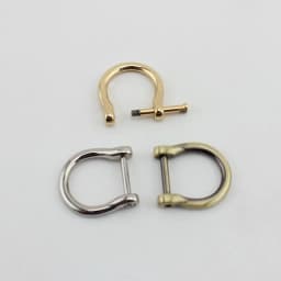 16mm 19mm Screw D ring Natural bamboo handles for bags replacement,retro hand made knit bag handbags Hardware Accessories