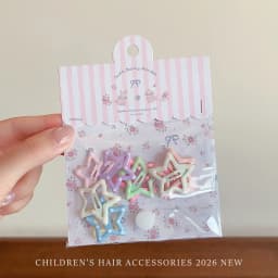 10Pcs/Set White Pink Star Flower Hair Clips For Girls Cute Sweet Kids Hairpins Barrettes Fashion Princess Headwear Children Hair