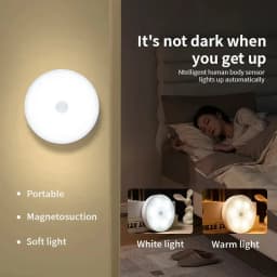 HPH Motion Sensor LED Night Light 4pcs Rechargeable Night Lamp For Kitchen Cabinet Wardrobe Lamp Staircase Wireless Closet Light