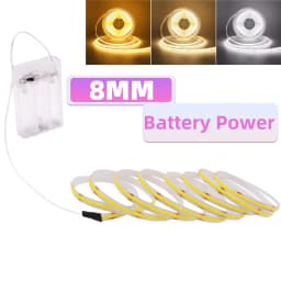 3MM 5MM 8MM COB LED Strip 5V 320LEDs/m PIR Motion Sensor Flexible Tape USB/Battery Powered Under Cabinet Kitchen Lighting Strip