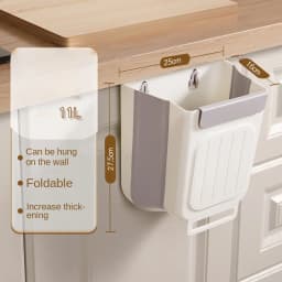 Camper Trash Can Hanging Trash Can Rv Trash Can Foldable Trash Can Household Kitchen Cabinet Hanging Garbage Storage for Kitchen