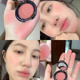 Herorange Velvet Soft Blush Non-Caking Buildable Color for All Skin Tones Beginner Daily Party Cheek Cosmetic
