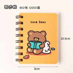 A7 Small Coil Book Travelers Notebook Kawaii Cartoon Students with Mini Blank Notebook Study Office Pocket Notepad