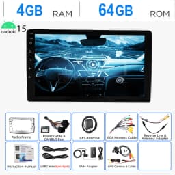 ESSGOO 10"Android 15 4+64G For VW Passat B6 B7 CC Magotan 2010-15 Car Stereo Wireless Carplay GPS Navi Bluetooth RDS WIFI Radio