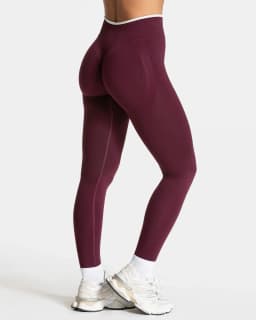 Women Solid Color Seamless Leggings White Edge Waist Tight High Waist Hip Lifting Yoga pants 2026New