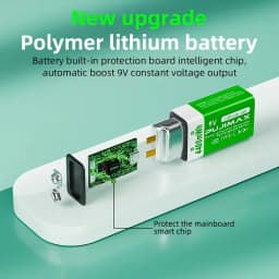 PUJIMAX USB 9V Rechargeable Battery 4400mWh Type-C Rechargeable 6F22 9V Li-ion Battery For RC Helicopeter Model Multimeter Toy