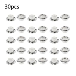 2025 New 30Pcs 925 Sterling Silver Smooth Beads Large Hole Beads For Jewelry Making