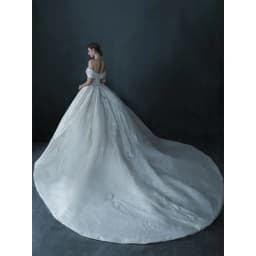 Wedding Bride Off Shoulder Banquet Style Sparkling Beads Starry Sky Long Tail Forest Fairy Small Pong Skirt Tail Customized