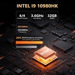 2026 Mini PC Intel Core I9 10980HK Windows 11 Gaming Computer Desktop PC RAM 32GB SSD 2TB WiFi6 BT5.0 Portable Gamer PC