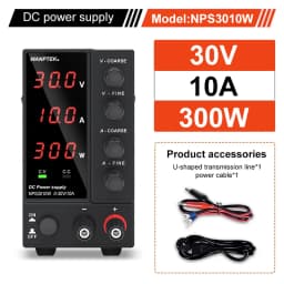 Wanptek Laboratory DC Power Supply Adjustable 30V 10A with Digit Display Voltage Regulator Stabilizer Switching Power Supply