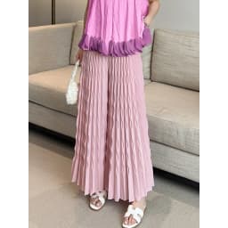 Pleated New Solid Color Elastic Waist Wide Leg Pants Fashion Hand Pleated Stretchy Loose Trousers Comfortable Women's