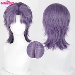 Love And Deepspace Rafayel Cosplay Wig Shor Mixed Purple Heat Resistant Synthetic Hair Halloween Party Anime Wigs + Wig Cap