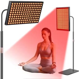 SAVILER® Red Light Therapy for Face and Body 160 Dual-Wavelength LEDs Red Light Lamp Panel with Stand 660nm 850nm Near Infrared