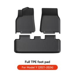 YZ For Tesla Floor Mat Model Y 2021-2026 Model 3 Highland Car Trunk Mat Luggage Mat TPE Waterproof Anti-Slip Set Floor Liner Mat