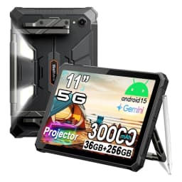 Blackview Active 12 Pro Rugged Outdoor Tablet, Dimensity 7300 5G 11 inch Pad, 108MP + 50MP, Widevine L1 Autofocus Projector, 30000mAh Will 200LM Flashlight For Camping